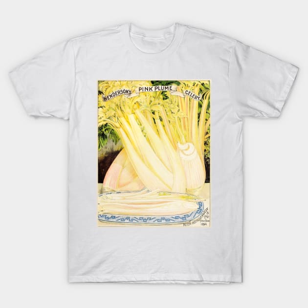 Hendersons Pink Plume Celery, 1894 T-Shirt by WAITE-SMITH VINTAGE ART